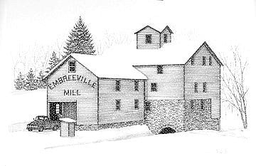 Drawing of Embreeville Mill
